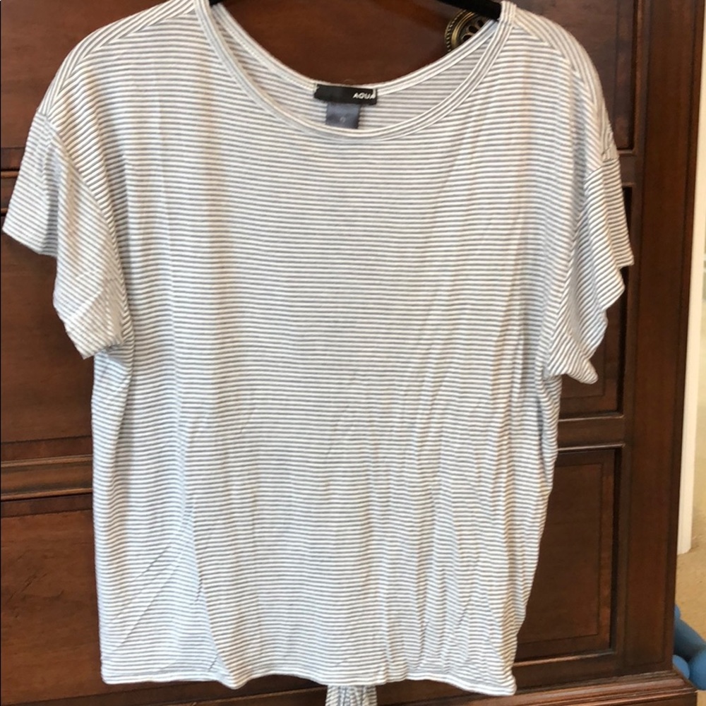 Aqua Striped Top